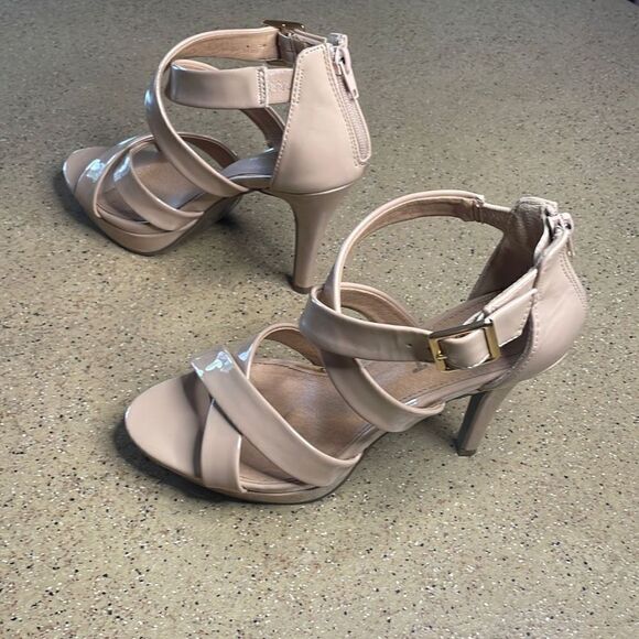 Report Livy Nude Patent Leather Platform Heels 7 - Picture 2 of 12